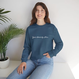 Custom Embroidered Sorority Sweatshirt | Personalized Greek Letters Big Little Gift Sorority Apparel | Custom College Crewneck