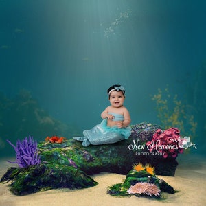 Under Water Digital Backdrop, Ocean Digital Background, Mermaid Digital Backdrop, Princess Digital Background, Fantasy Backdrop