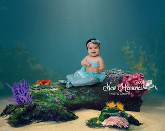 Fondo digital de Abajo del Agua, Fondo Digital para Sirenas, Fondo digital para princesas, Fondo de Fantasia, Fondo Digital del Oceano