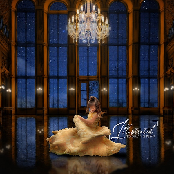 Ballroom Digital Background, Princess Digital Background, Castle Digital Background