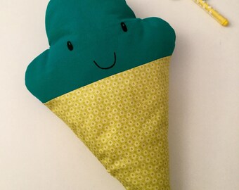 Kids room decor green ice cushion
