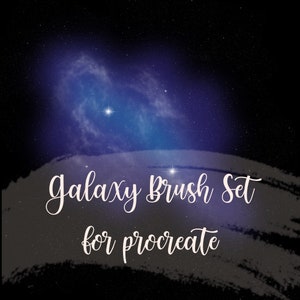 Galaxy nebula Brush Set for procreate, Procreate brush set, 27 brushes, color palette for procreate