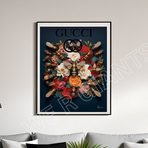 Gucci Wall Decor Etsy