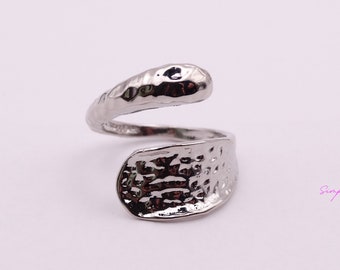 925 verzilverde verstelbare roterende ring, damessieraden, verjaardagscadeau, kerstcadeau, trendy sieraden S115