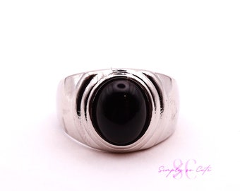 Bague dôme brossé ajustable plaquée en argent 925 , bijoux femme, cadeau anniversaire, cadeau Noël, bijoux tendance S27