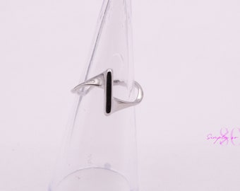 Verstelbare geometrische ring verguld in 925 zilver, damessieraden, verjaardagscadeau, kerstcadeau, trendy sieraden S110