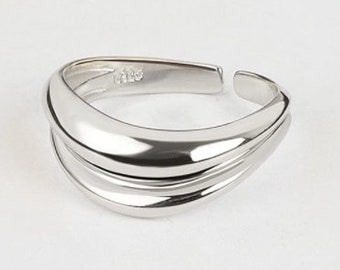 Anillo vintage ajustable en plata 925, joyería de mujer, regalo de cumpleaños, regalo de Navidad, S94