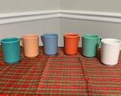 Homer Laughlin Multicolor Coffee Ceramic Vintage Mugs
