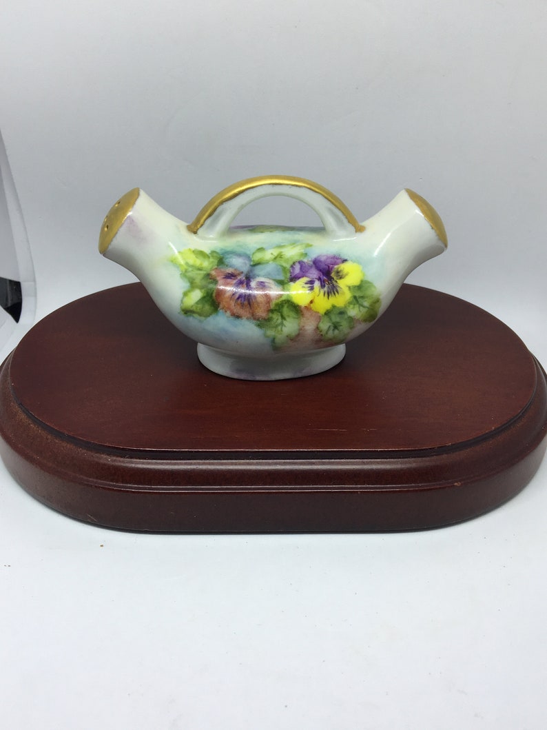 Vintage Dual Divided Salt and Pepper Shakers Etsy