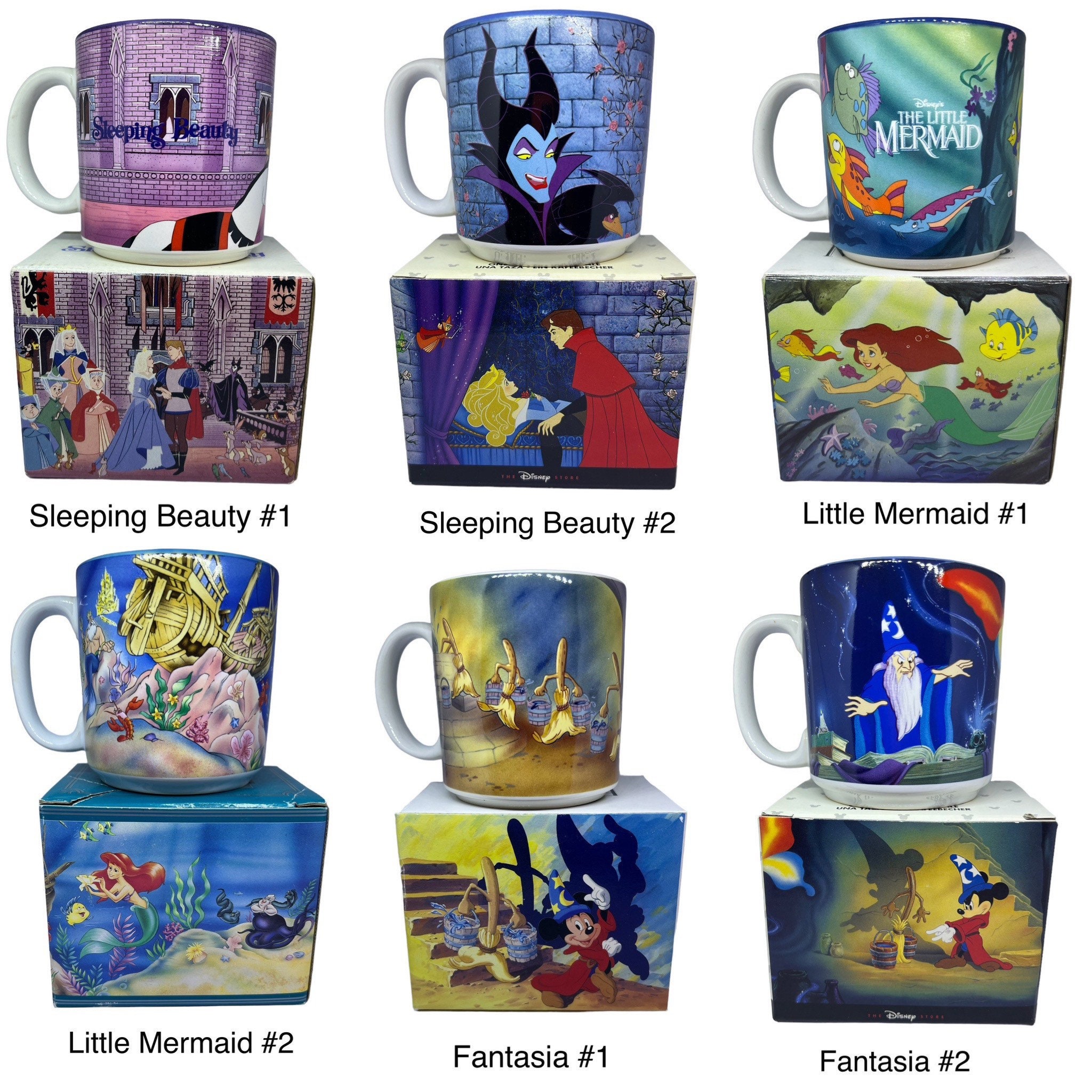 Vintage Disney Movies Ceramic Mugs With Original Boxes Updated Inventory 9  May 23 