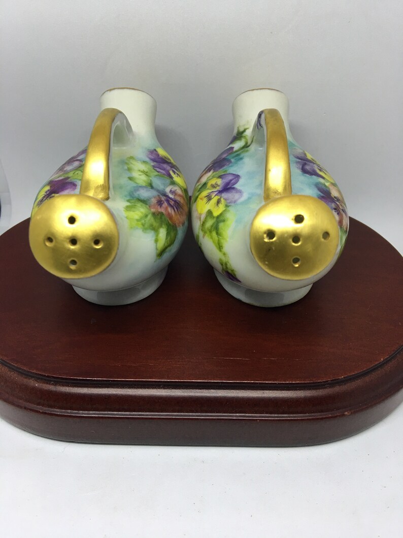 Vintage Dual Divided Salt and Pepper Shakers Etsy