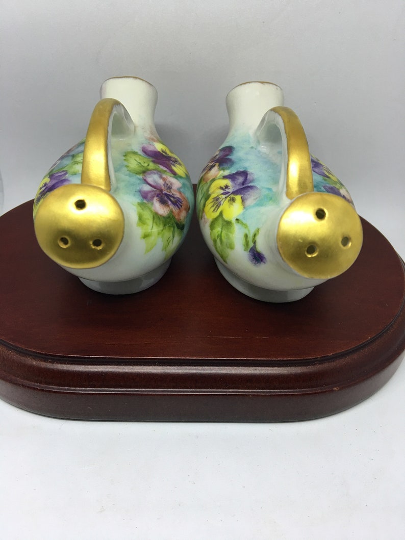 Vintage Dual Divided Salt and Pepper Shakers Etsy
