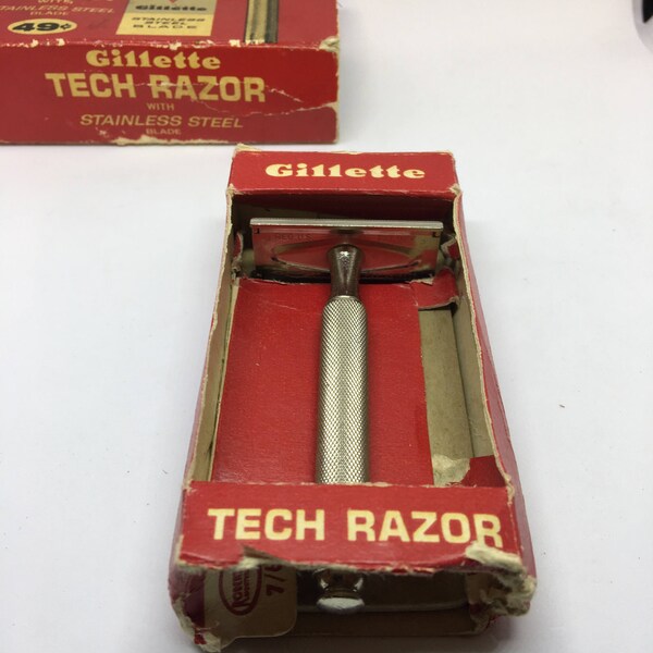 Gillette Tech Vintage Techmatic Band Blade Razor J2