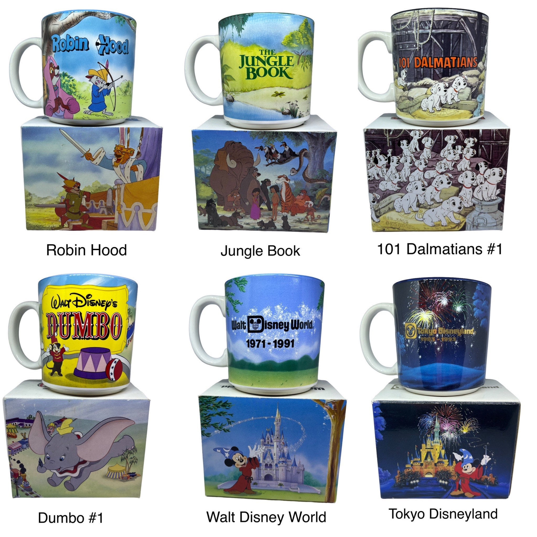 Love these vintage Walt Disney World coffee mugs for their classic Disney  movie themes, the colourful interiors and because…