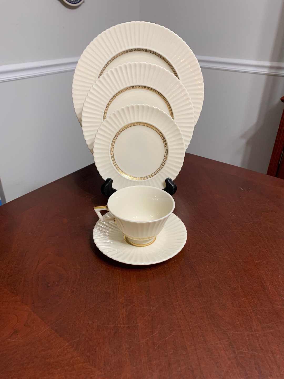 Lenox cretan Porcelain China Dinnerware Set 5 Piece Etsy