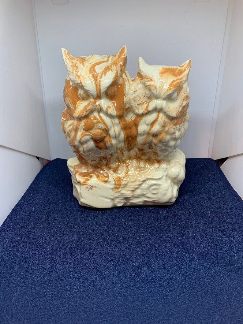 Georgia Clay Owls Sculptured and Signed by Max