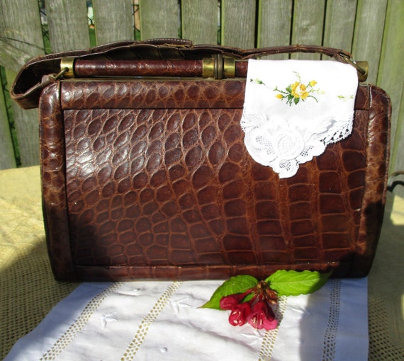 Vintage 1930's Alligator handbag