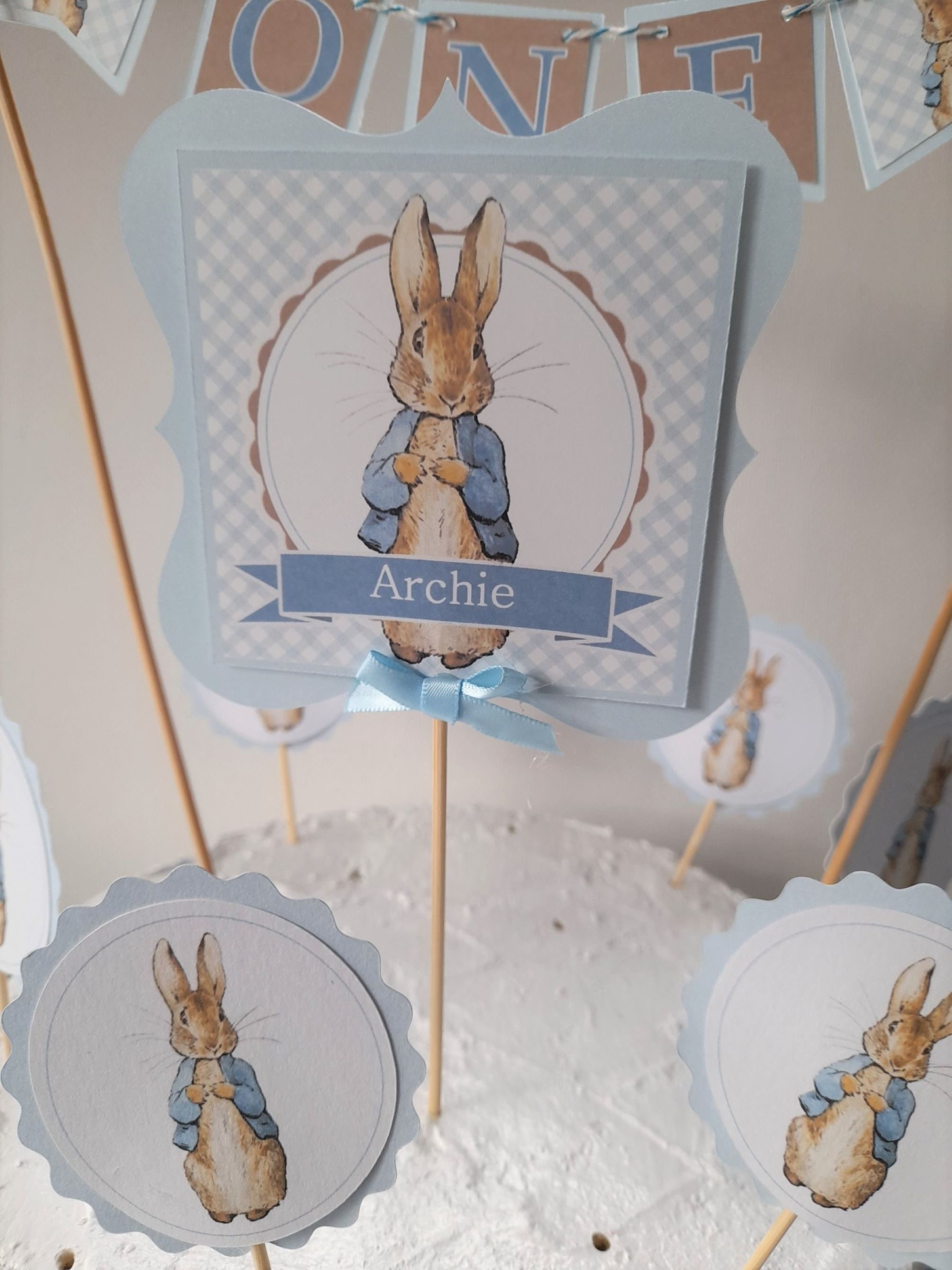Peter Rabbit Cake Topper Set Personalised Cake Topper set Etsy