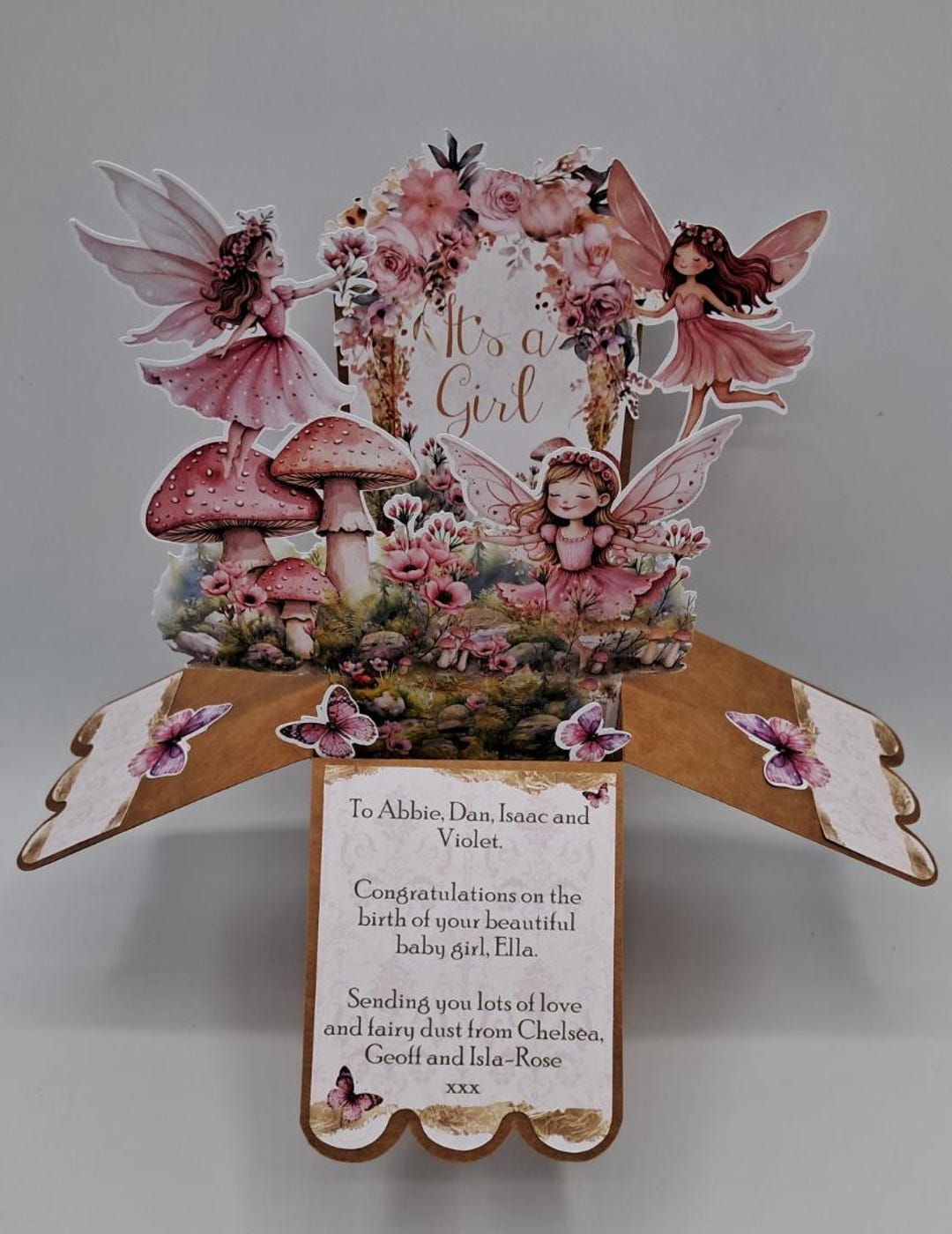 Personalised Fairy Pop up Card: Enchanted Garden Card (8" X 6") - Etsy
