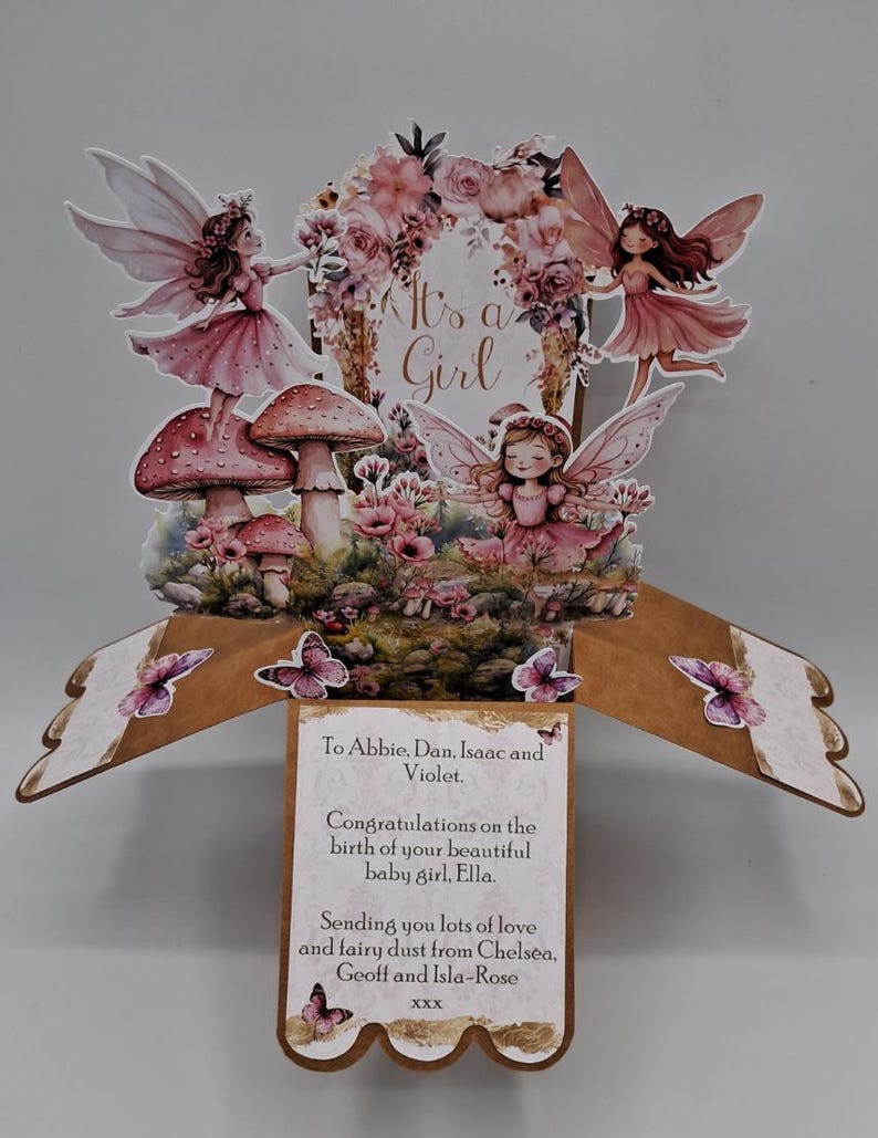Personalised Fairy Pop up Card: Enchanted Garden Card (8" X 6") - Etsy