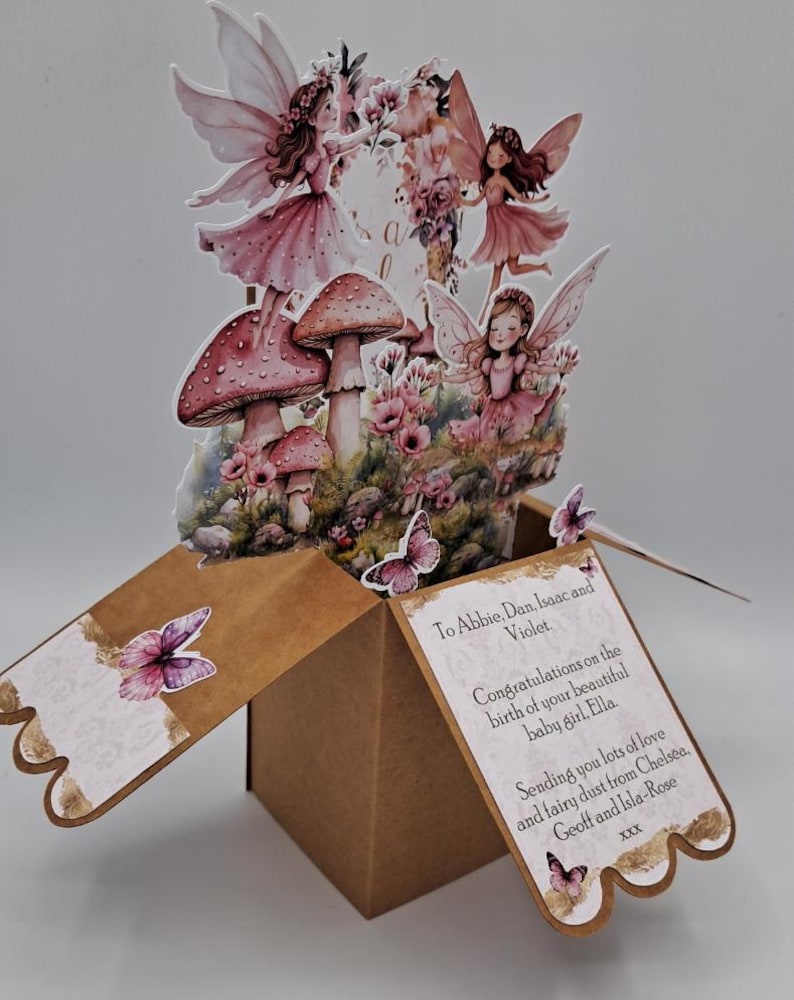 Personalised Fairy Pop up Card: Enchanted Garden Card (8" X 6") - Etsy