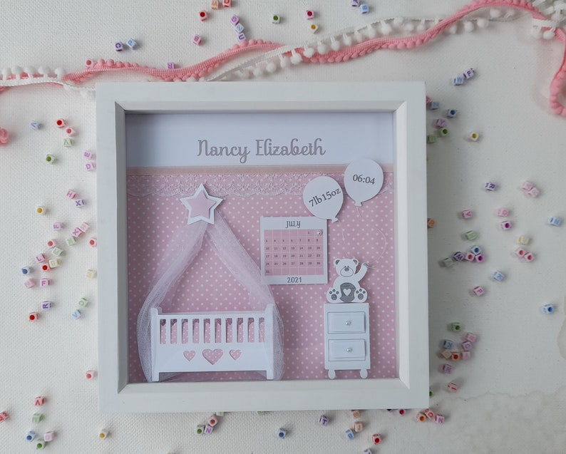 Baby Girl / Baby Boy Nursery Frame Girls / Boys Personalised Etsy