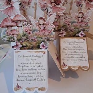 Personalised Fairy Pop Up Card, Enchanted Garden Card, Any Age, 8" x 6" card
