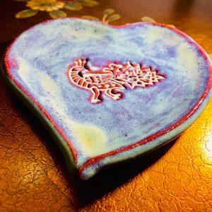 Heart Shape Plate, Ring Holder, Designer Ceramic Heart. Handmade Pottery.
