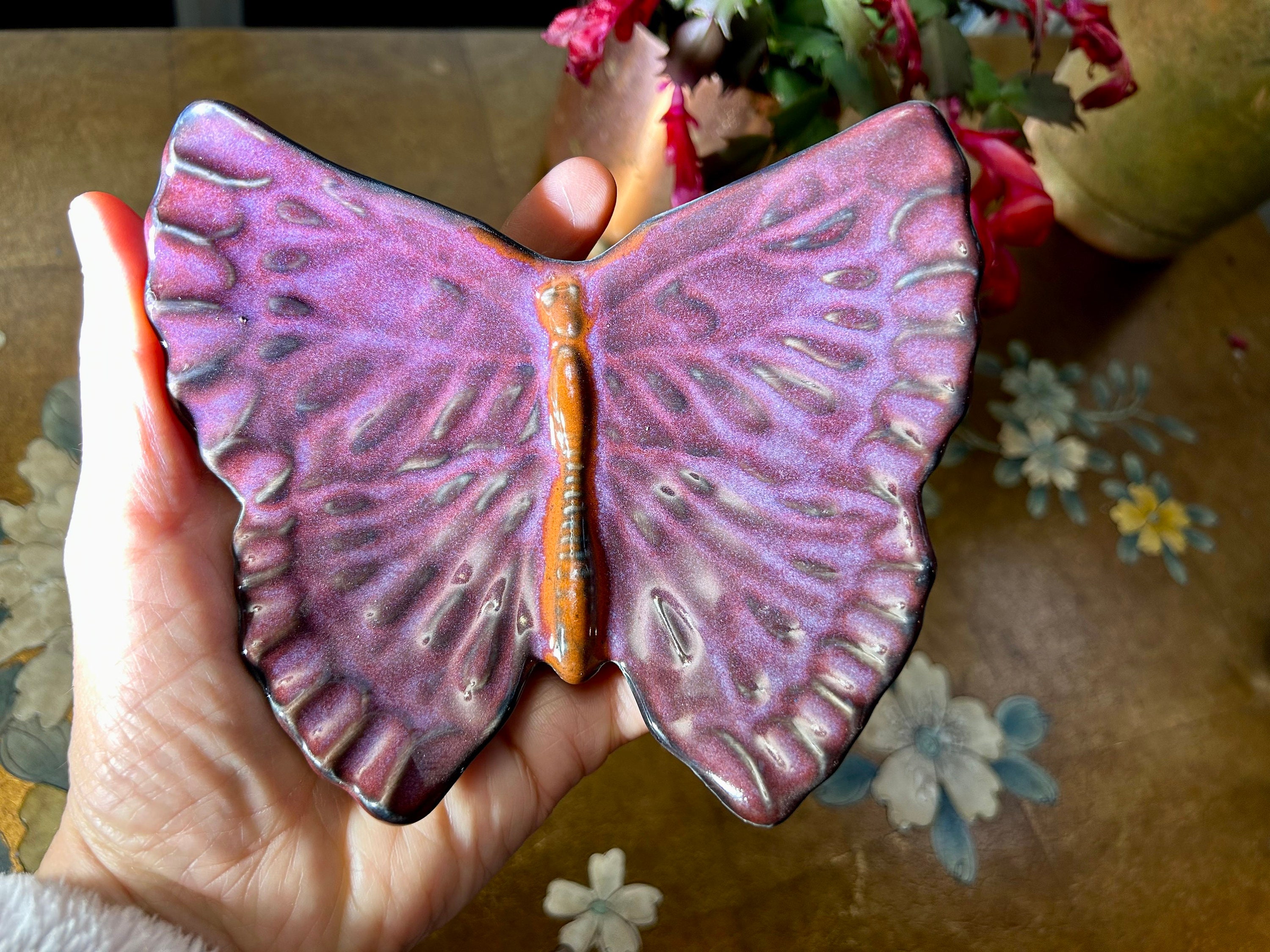 Handmade Ceramic Butterfly. Ceramic Butterfly. Butterfly Dish. Etsy