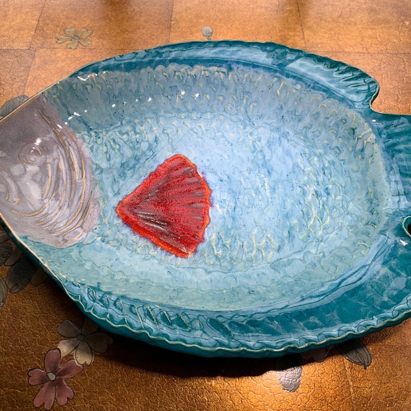Fish Plate. Handmade Ceramic Fish Platter. Home. Home Ceramic Platter. Home Gifts. Sushi platter
