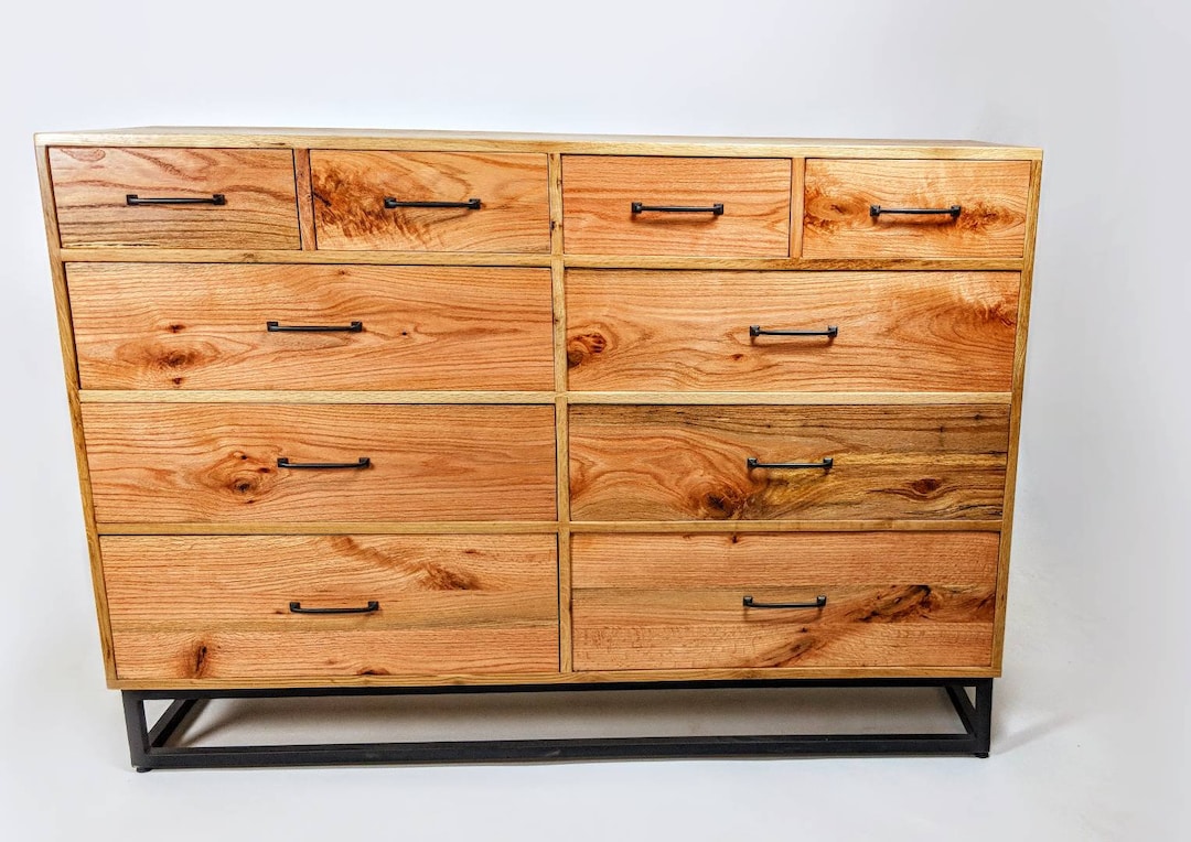 reclaimed wood and metal dresser Rustic Reclaimed Wood Dresser With Metal