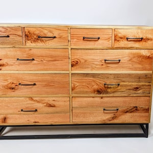 Reclaimed Wood Dresser - Metal Base - FREE SHIPPING