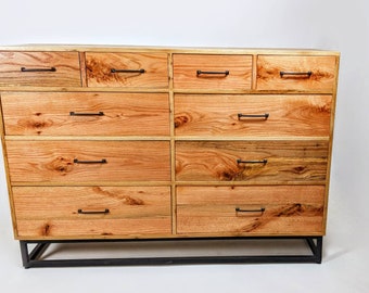 Reclaimed Wood Dresser - Metal Base - FREE SHIPPING