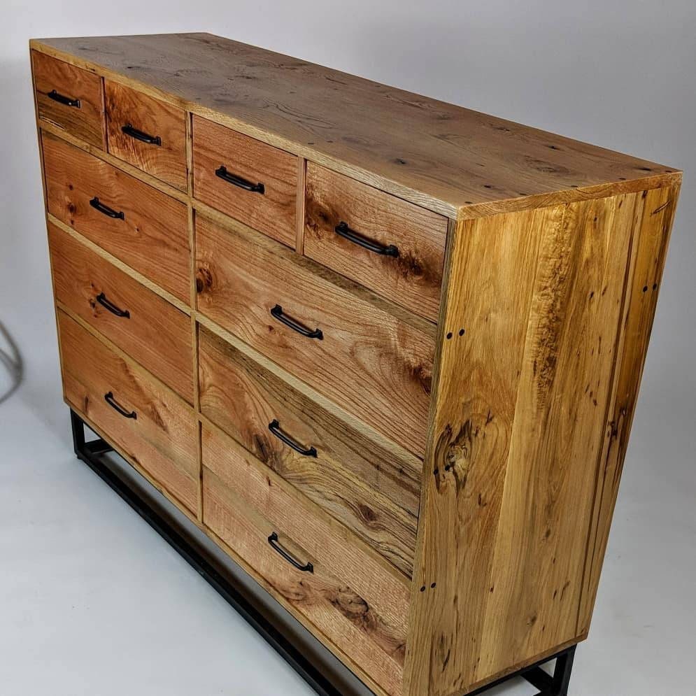 reclaimed wood and metal dresser Rustic Reclaimed Wood Dresser With Metal