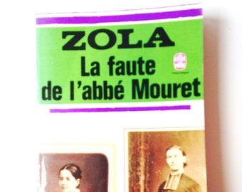 Book Emile ZOLA La Faute de l'Abbé Mouret book in French Livre de poche paperback used book by SophiesBooks