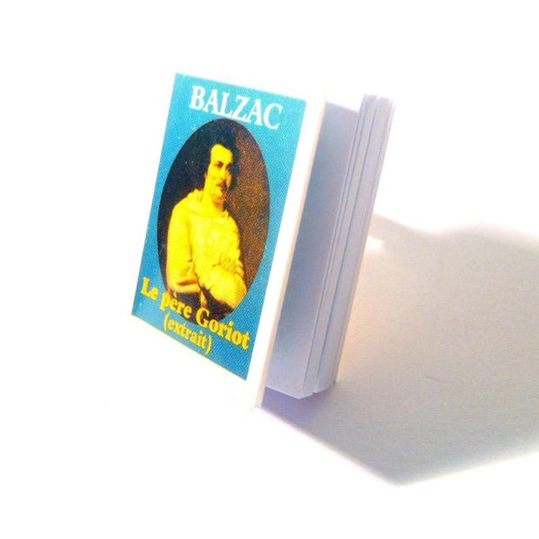 Bague mini livre BALZAC Le père Goriot anneau argenté ajustable par SophiesBooks