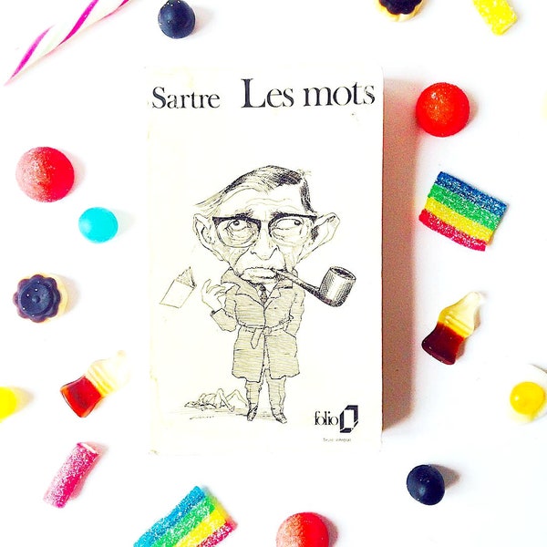 Livre d'occasion LES MOTS Jean Paul SARTRE livre vintage SophiesBooks