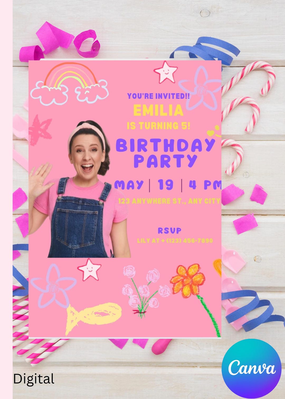 Ms. Rachel Birthday Invitation - Etsy
