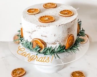 Congrats Cake Round | Wedding Cake Display | Cake Circle | Cake Round | Custom Wedding Cake | Dessert Tray | Cake Display Bachlorette Party
