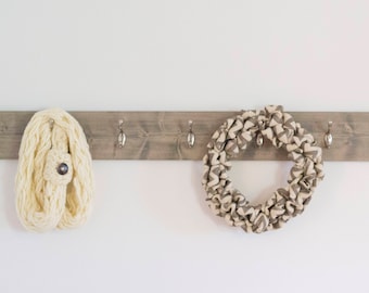 Wood Coat Rack | Rustic Coat Rack | Entryway Coat Hooks | Wall Mount Coat Rack | Wall Coat Rack | Hat Rack | Handmade | Hooks for Mudroom