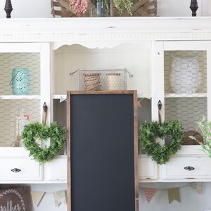 Farmhouse Framed Chalkboard Home Office Chalkboard Rustic Memo Board Wood Menu Board Message Board Homeschool Chalkboard image 3