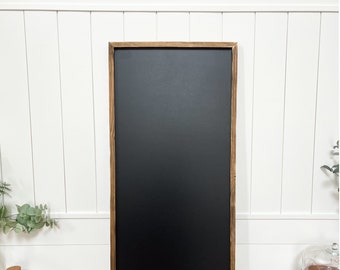 Farmhouse Framed Chalkboard | Home Office Chalkboard | Rustic Memo Board | Wood Menu Board |  Message Board | Homeschool Chalkboard