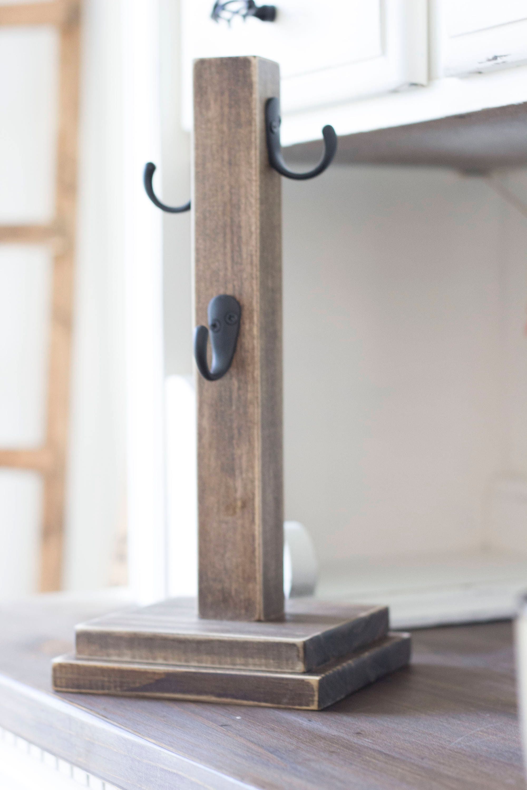 Rustic 4 Coffee Cup Mug Stand Coffee Mug Tree Coffee Mug Etsy