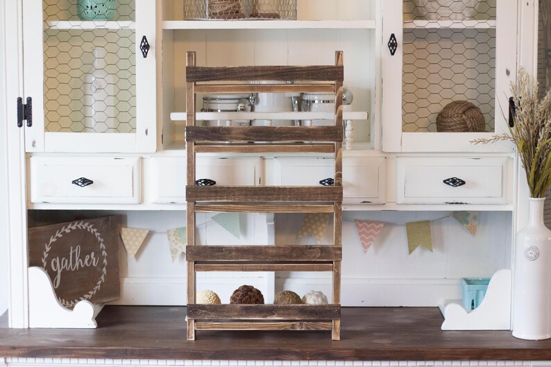 5 Shelf Spice Rack Farmhouse Spice Rack Wall Mount Spice Etsy UK