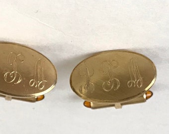 Vintage LLM Engraved Gold Cuff Links, LLM Degree Master of Laws Cuff Links, Law Lawyer Attorney Gift, Gold LLM Law Cuff Links