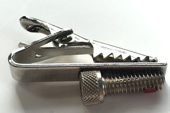 Vintage Silver Screw Tie Clip, Screw Tie Clip, Si… - image 3