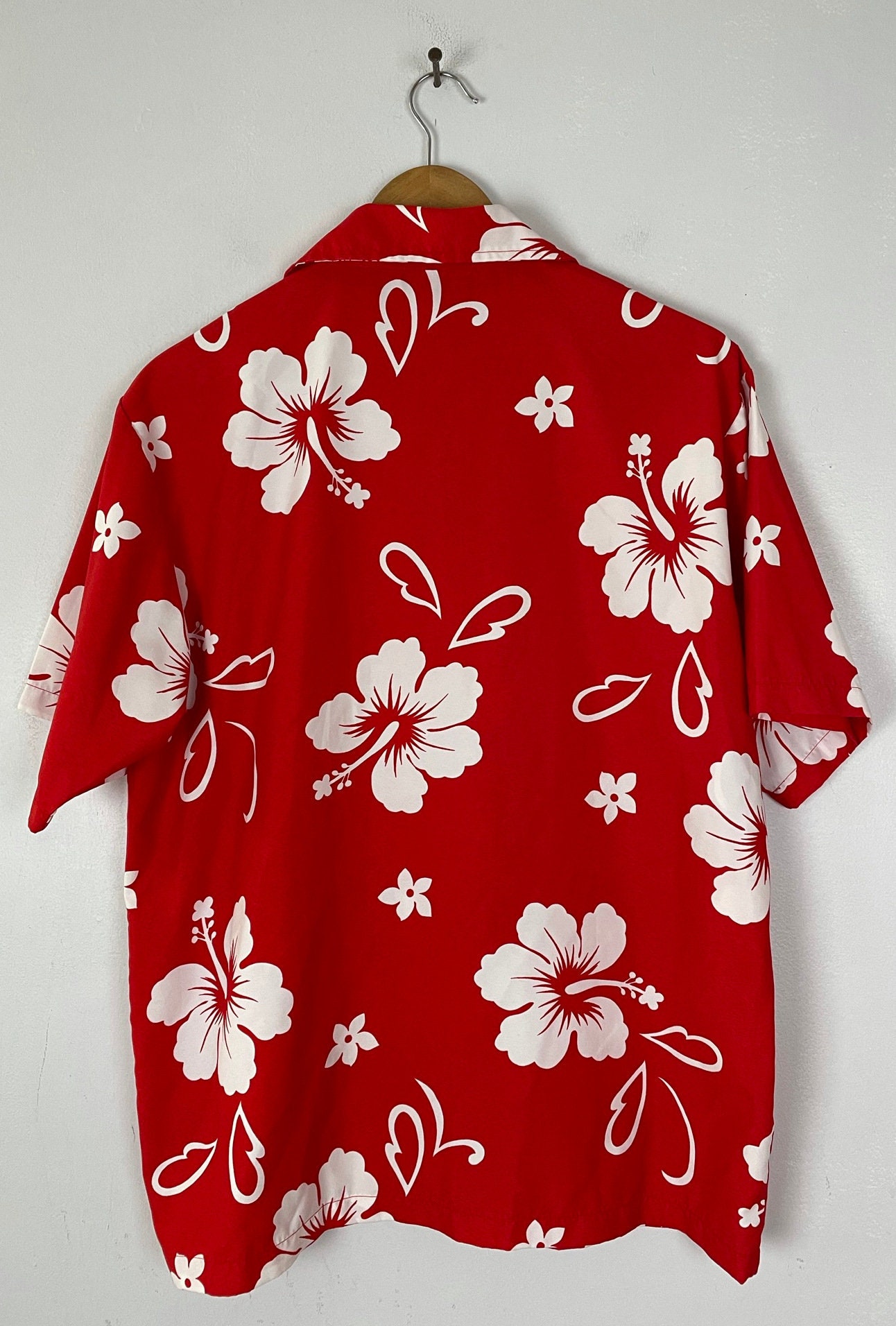 Discover Camisa Hawaiana Roja Vintage Unisex