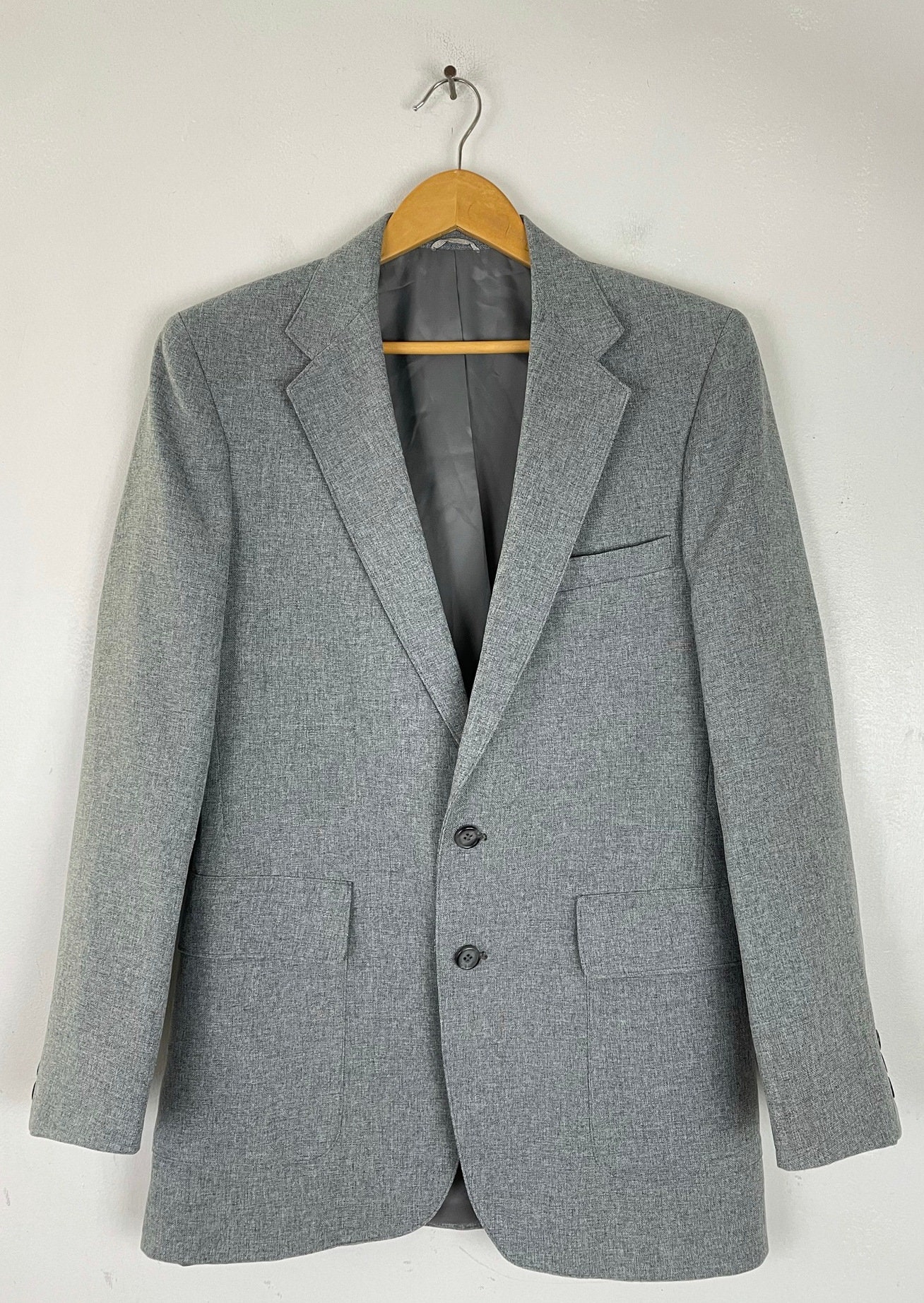 Vintage Levis Action Suit Gray Sport Coat Mens Size 38L 80s - Etsy