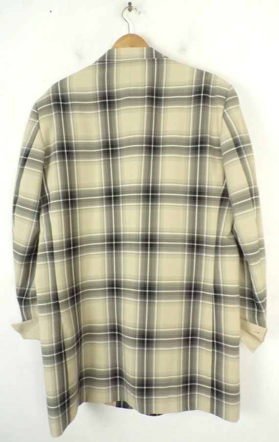 tan plaid coat