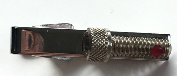 Vintage Silver Screw Tie Clip, Screw Tie Clip, Si… - image 2